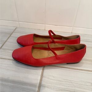 Madewell the Greta Red Ballet Flats size 9